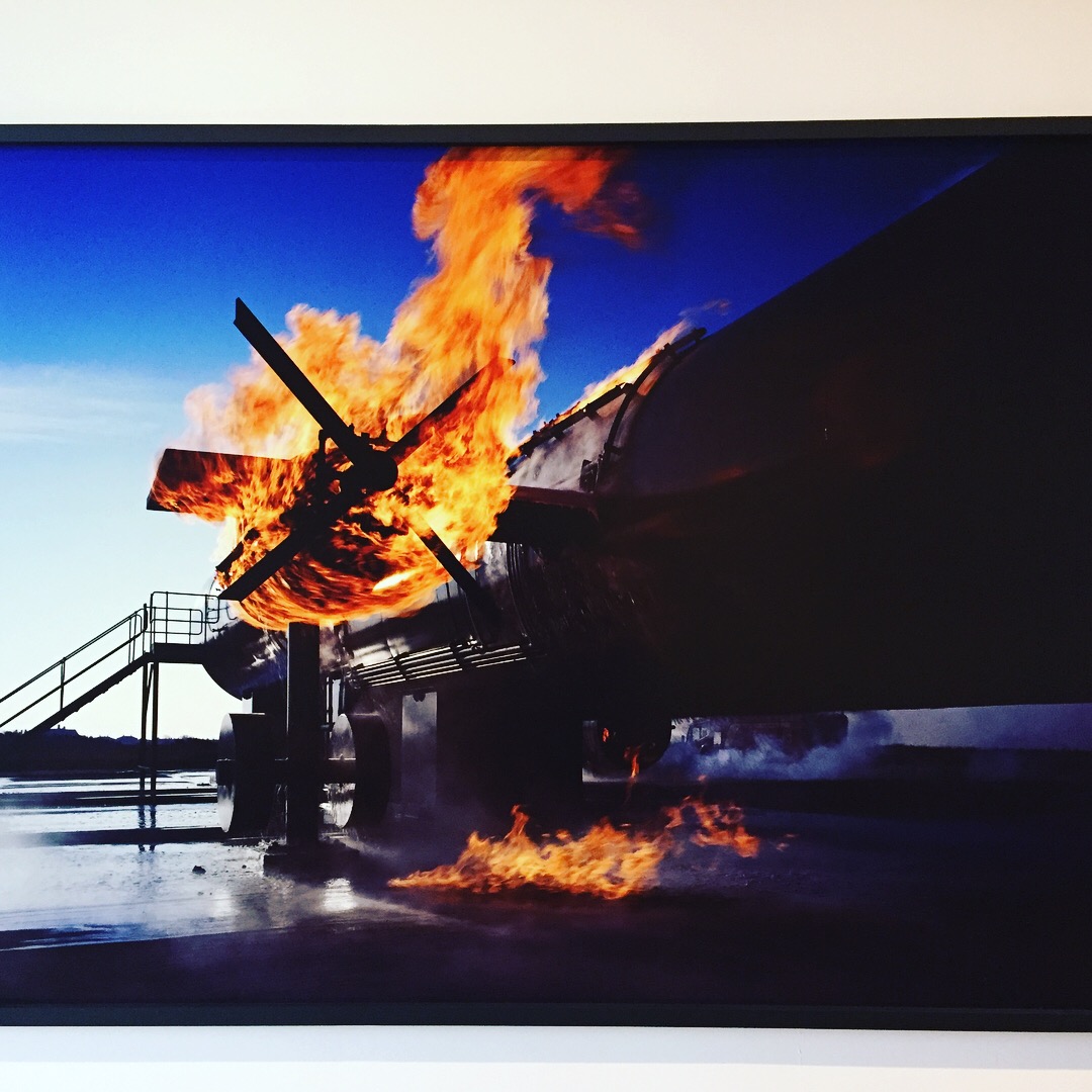 Richard Mosse Carvair Blackpool, 2008. Disaster response shot of a burning plane. Striking fear into the hearts of pilot wives everywhere. 